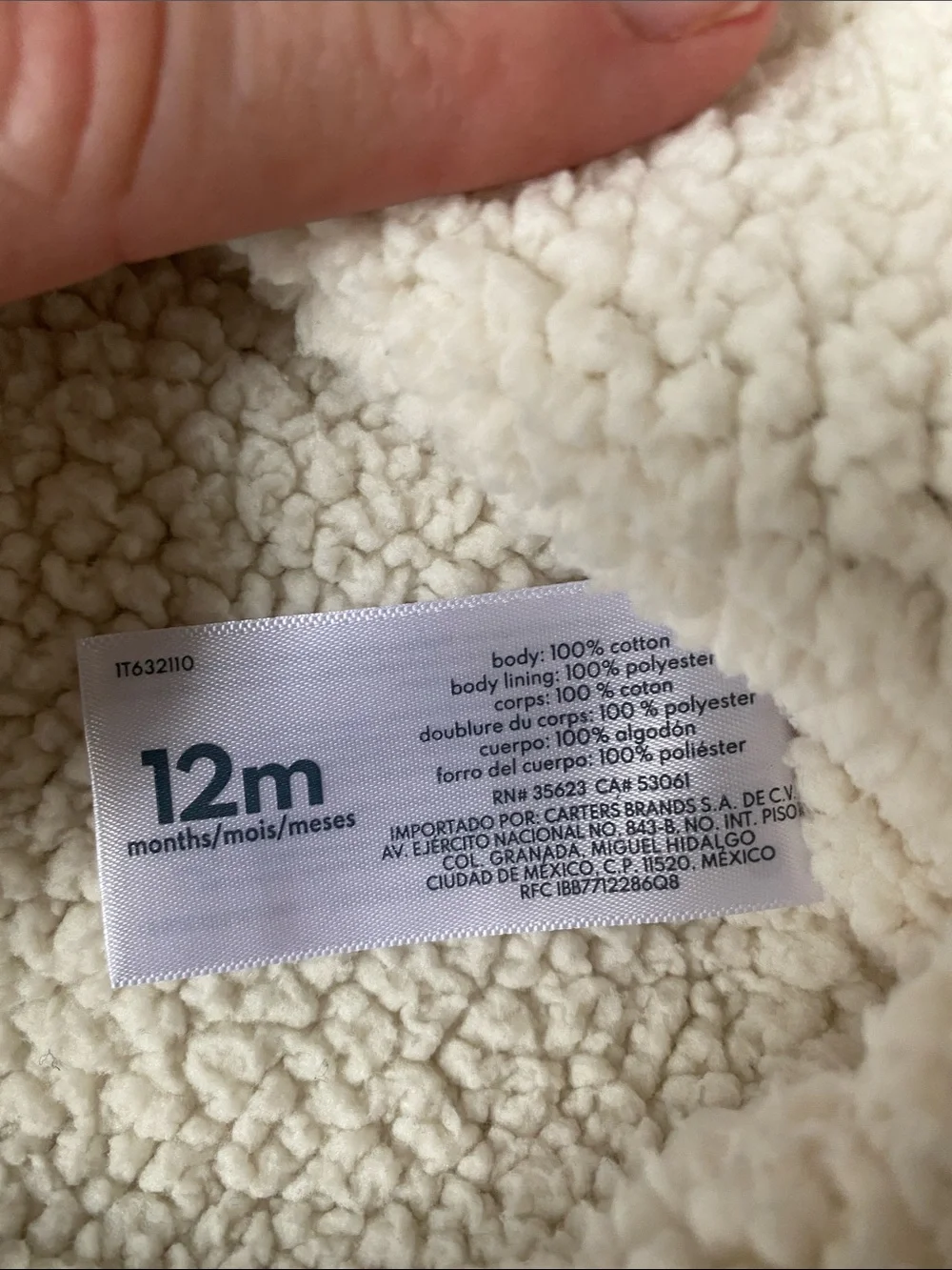 Carter’s Cozy Knit Baby Sherpa Hooded Jacket
